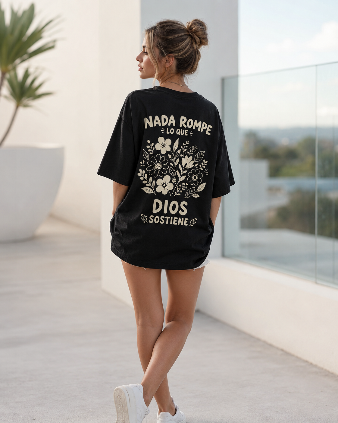 Dios Sostiene Oversized T-Shirt