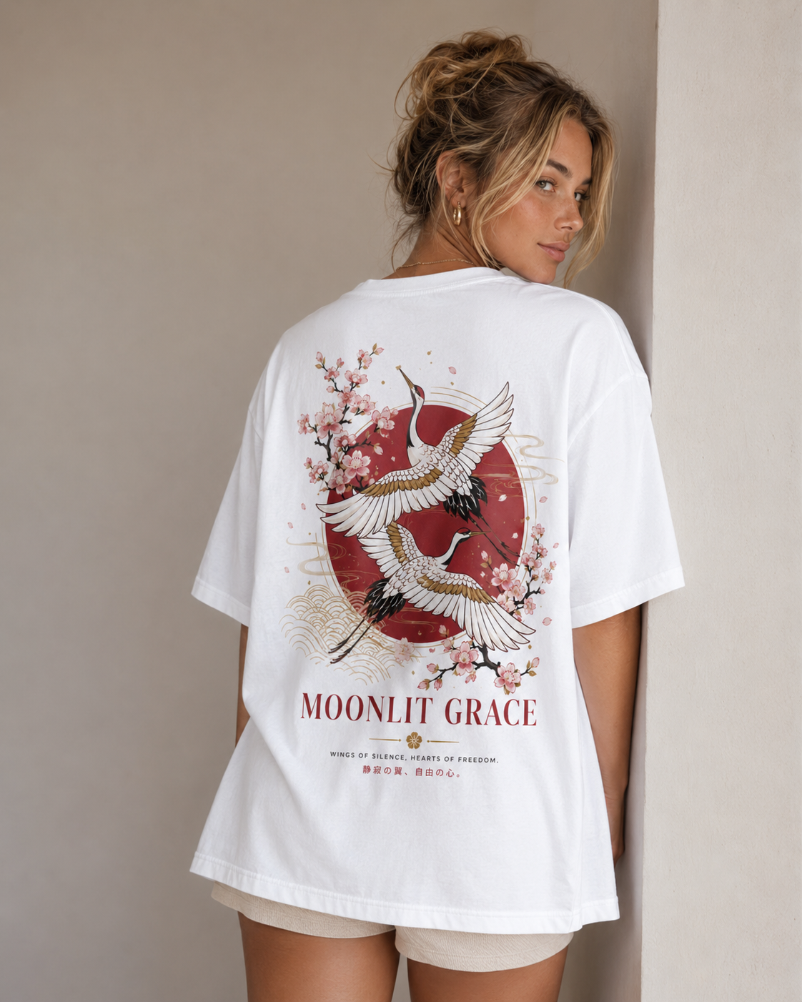 Moonlit Grace Oversized T-Shirt