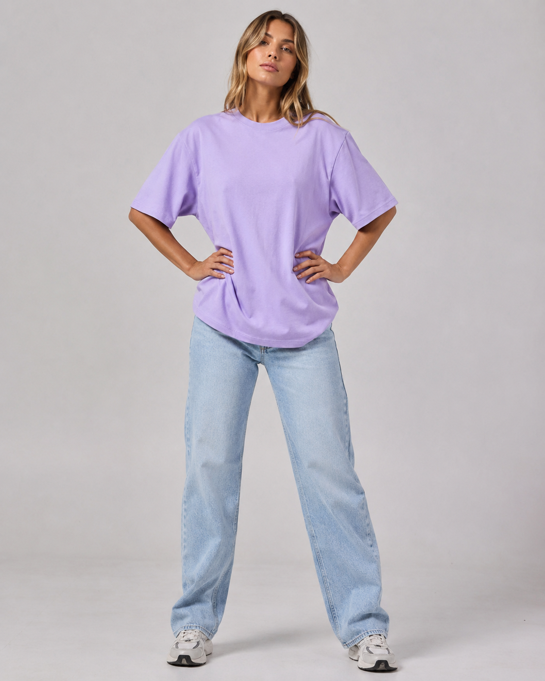 Lavender Cloud Babe Oversized T-Shirt