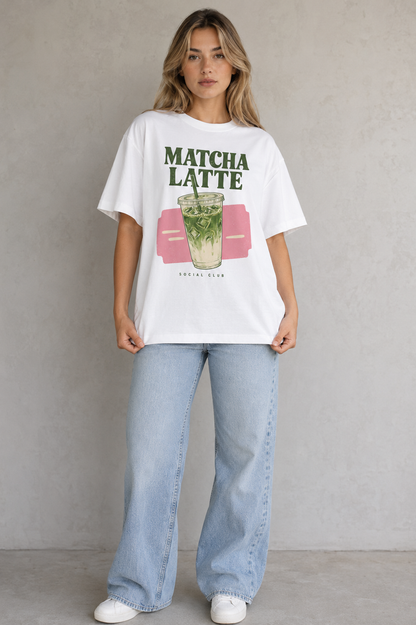 Matcha Latte Social Club Oversized T-Shirt