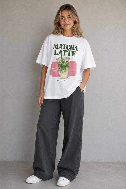 Matcha Latte Social Club Oversized T-Shirt