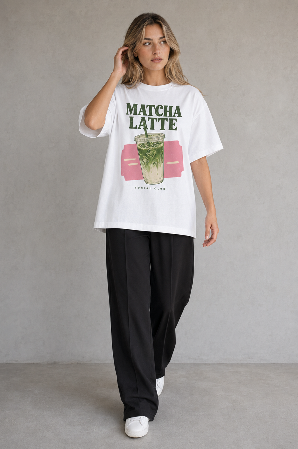 Matcha Latte Social Club Oversized T-Shirt