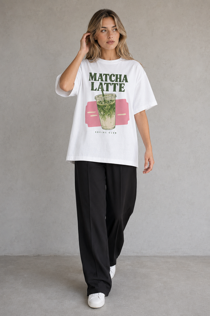 Matcha Latte Social Club Oversized T-Shirt