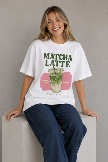Matcha Latte Social Club Oversized T-Shirt