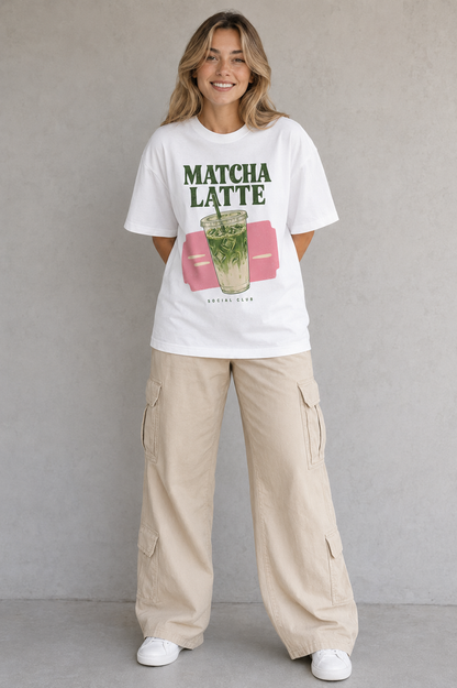 Matcha Latte Social Club Oversized T-Shirt