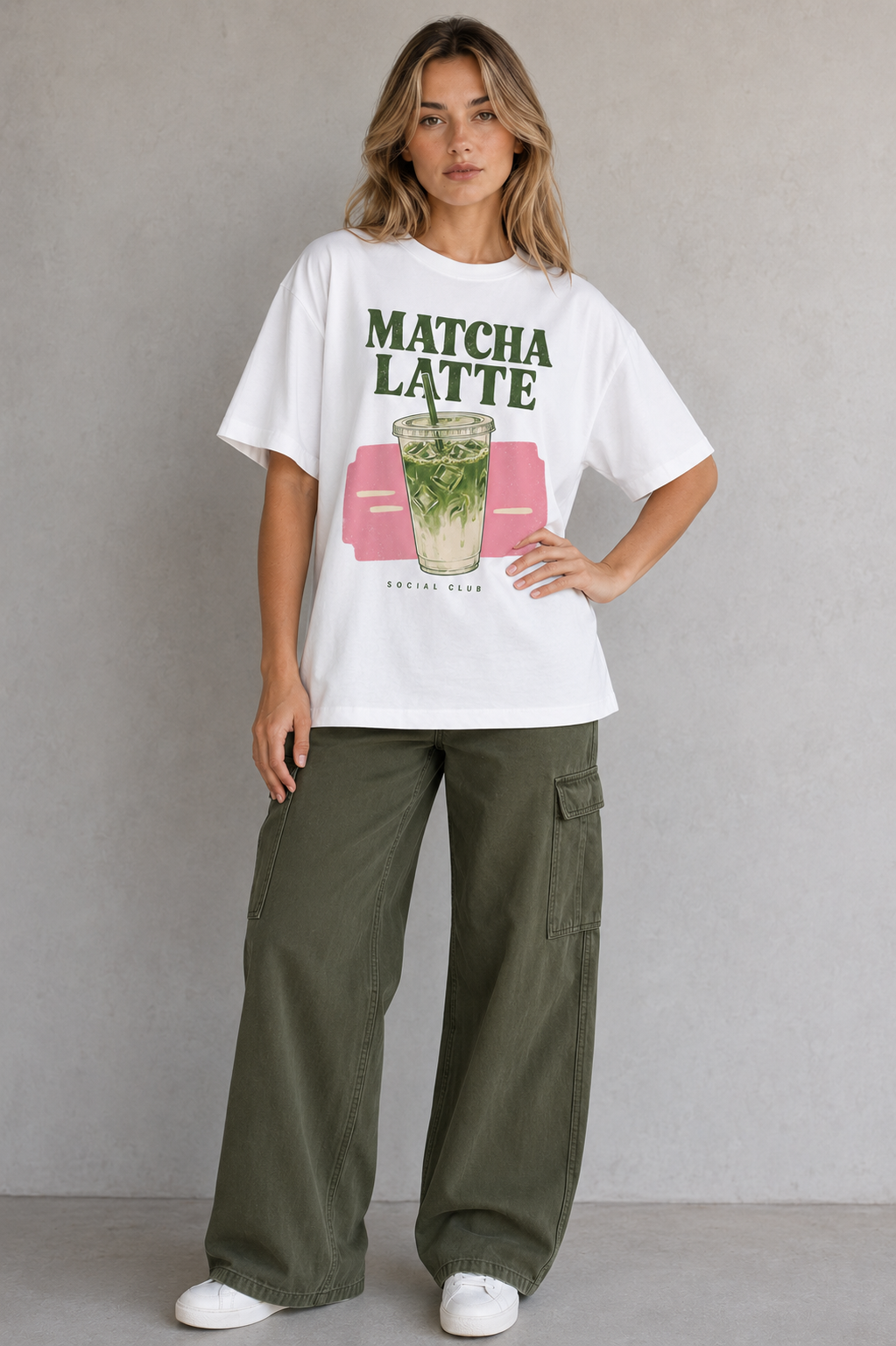 Matcha Latte Social Club Oversized T-Shirt