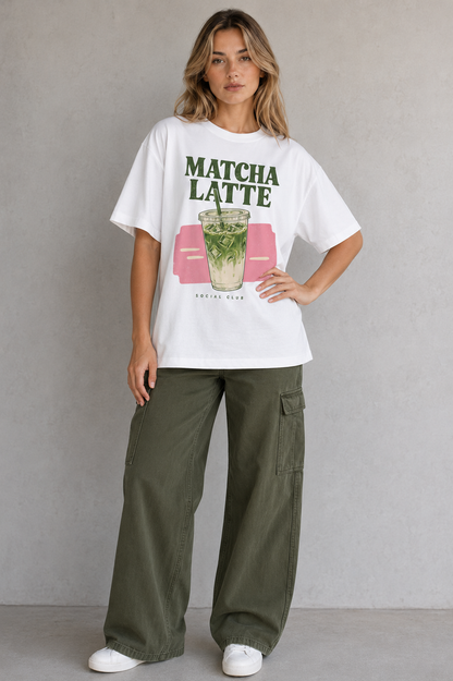 Matcha Latte Social Club Oversized T-Shirt