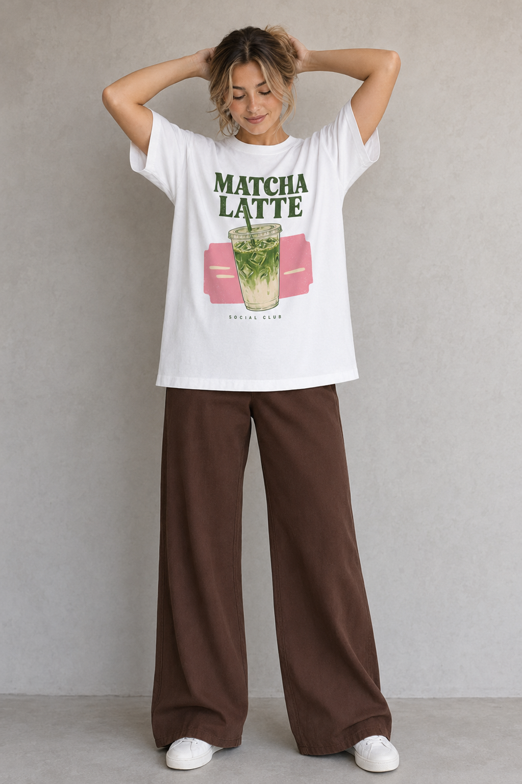 Matcha Latte Social Club Oversized T-Shirt