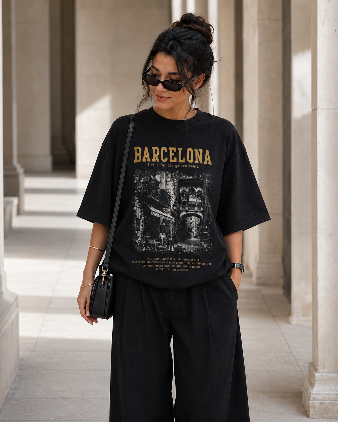 Barcelona Golden Hours Oversized T-Shirt