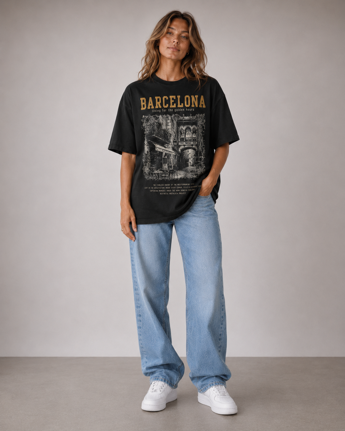 Barcelona Golden Hours Oversized T-Shirt