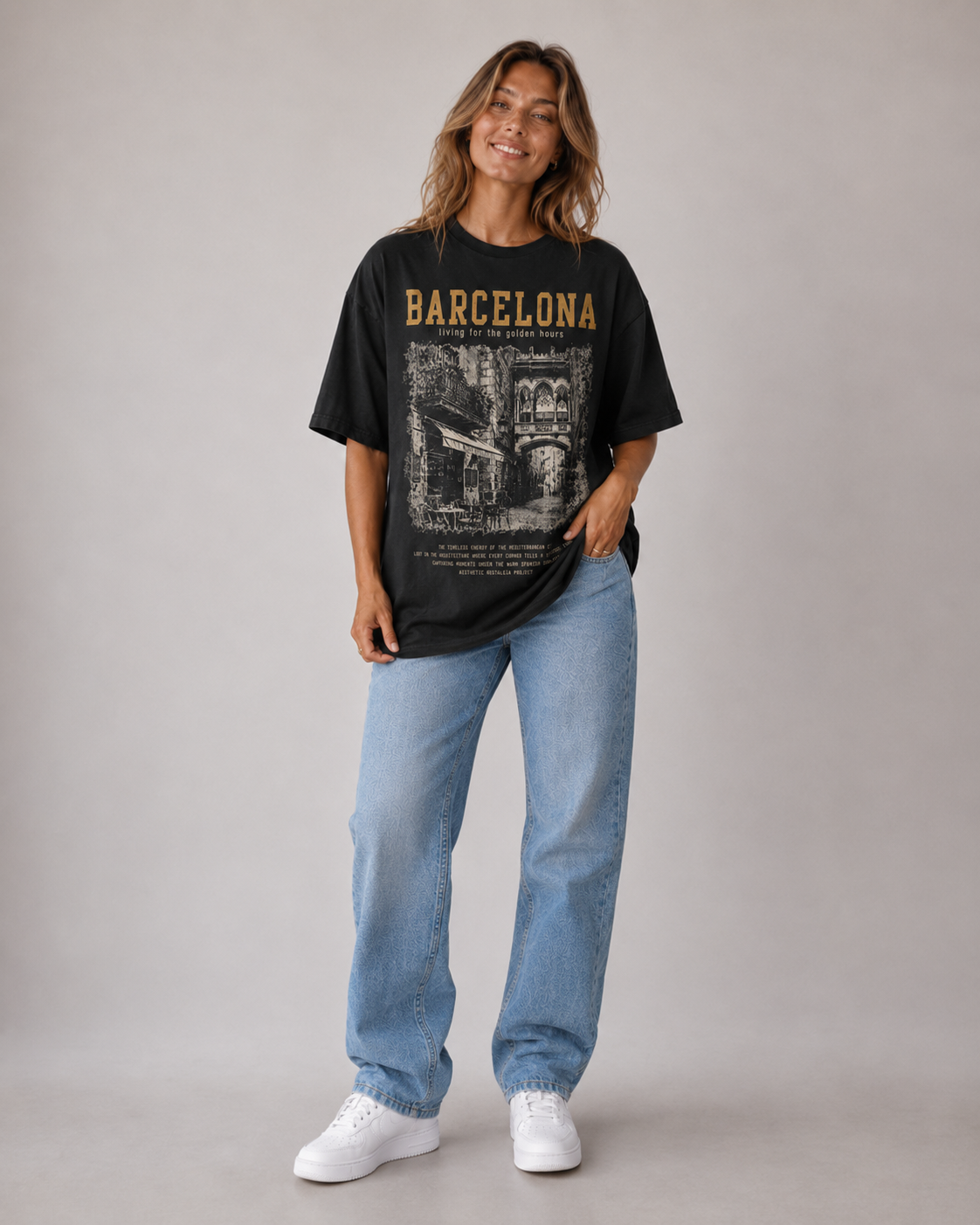Barcelona Golden Hours Oversized T-Shirt
