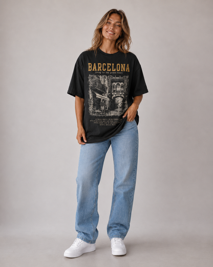 Barcelona Golden Hours Oversized T-Shirt