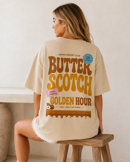 Butter Scotch Golden Hour Oversized T-Shirt