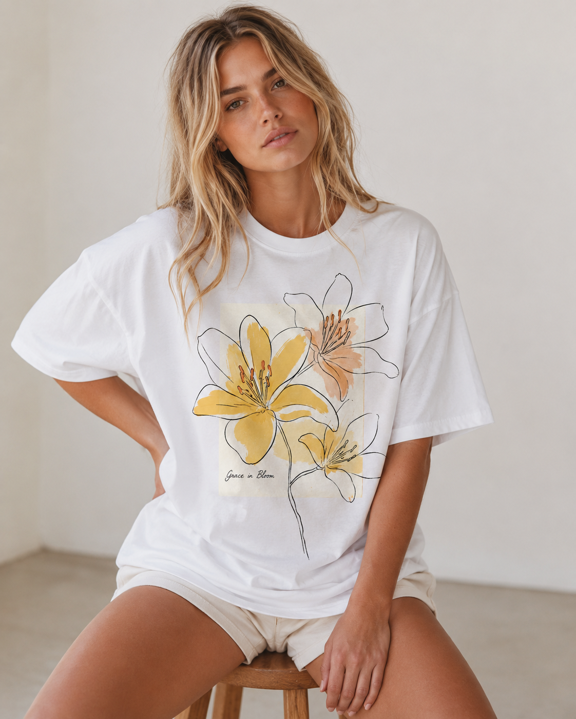 Grace in Bloom Oversized T-Shirt
