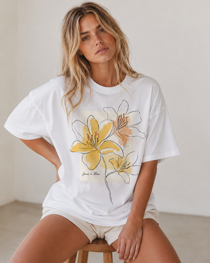 Grace in Bloom Oversized T-Shirt