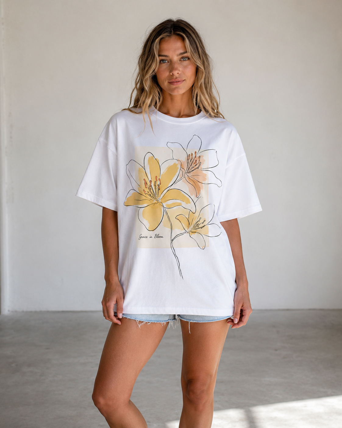 Grace in Bloom Oversized T-Shirt