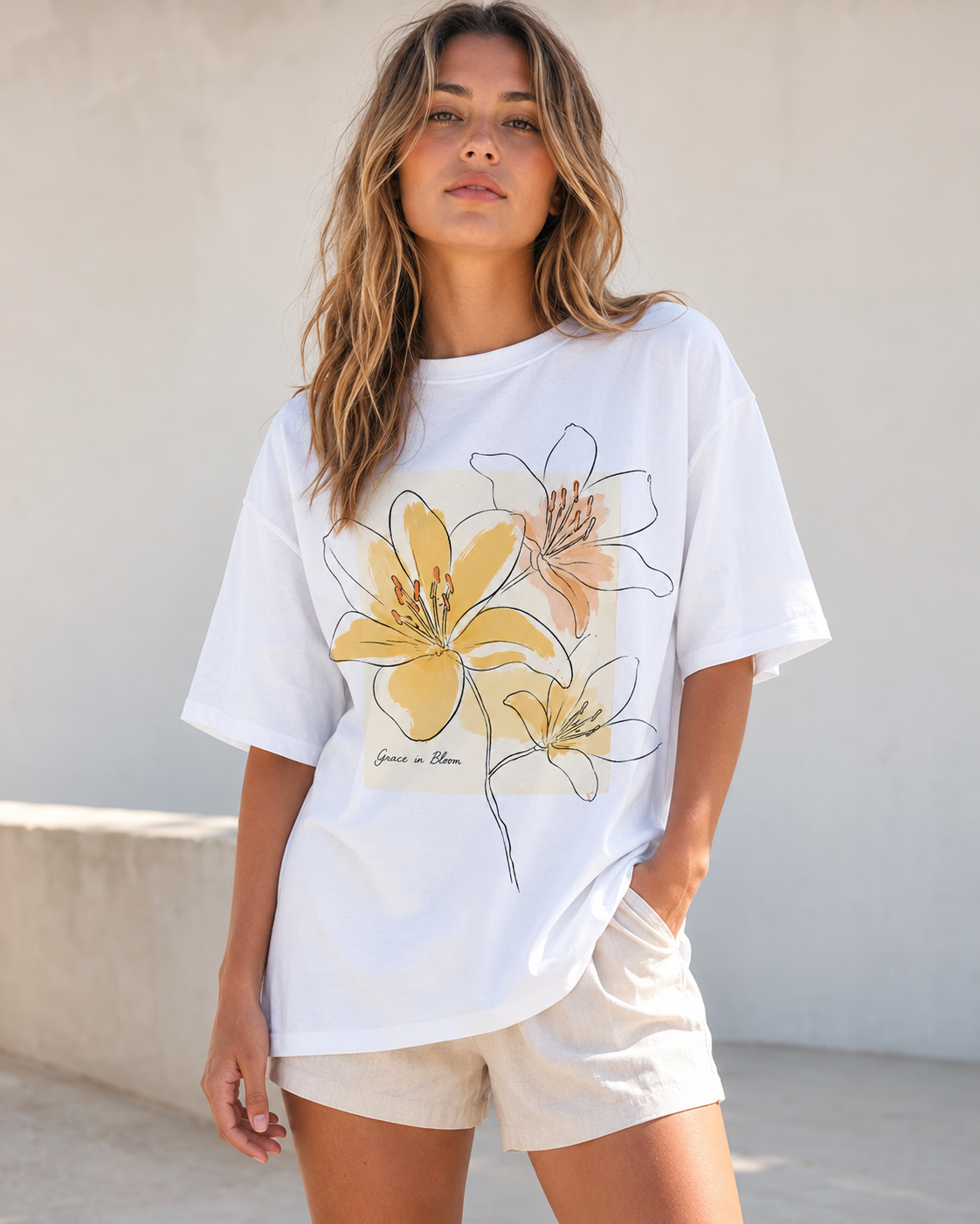 Grace in Bloom Oversized T-Shirt