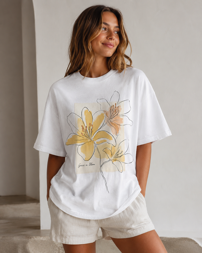 Grace in Bloom Oversized T-Shirt