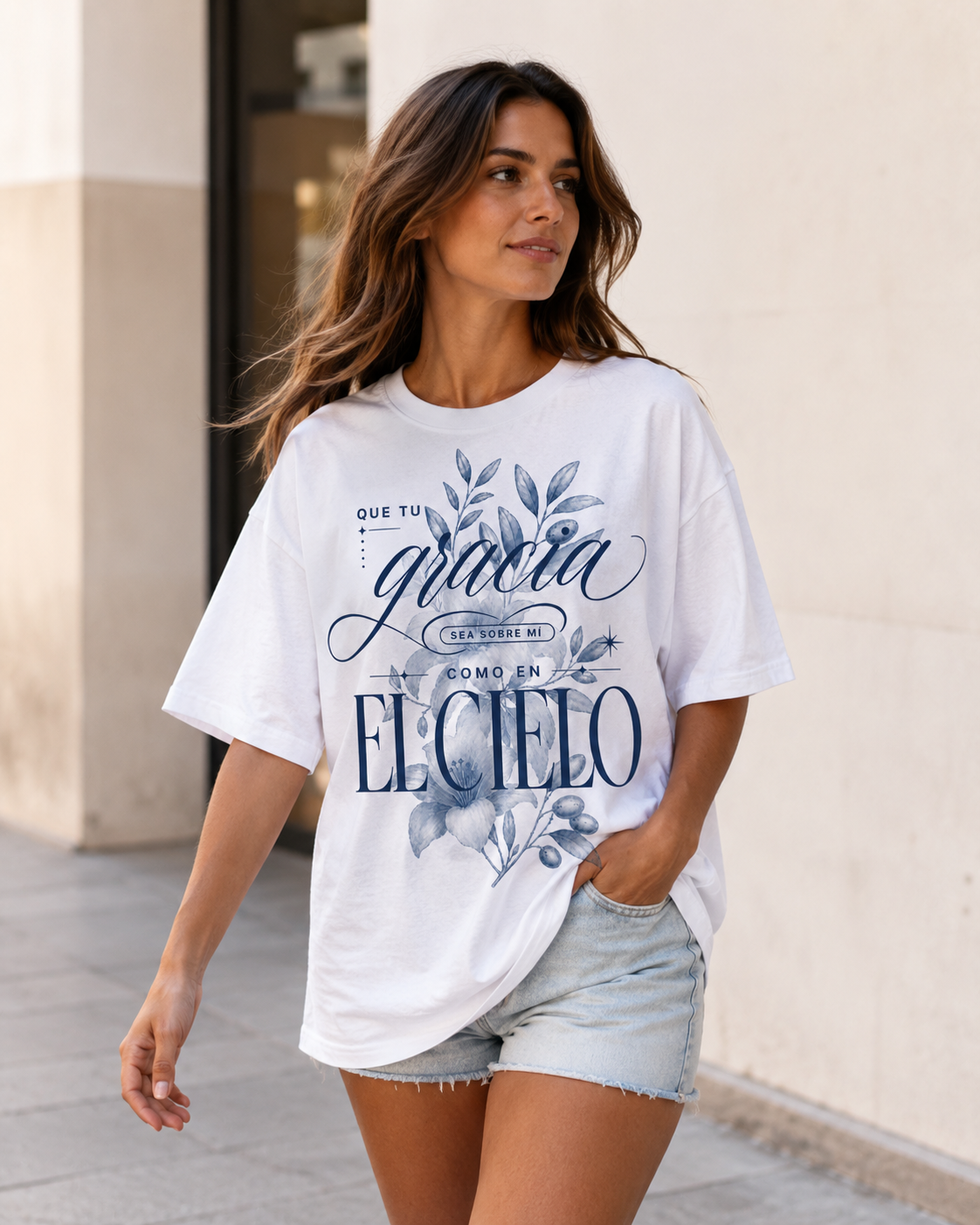 Gracia en el Cielo Oversized T-Shirt