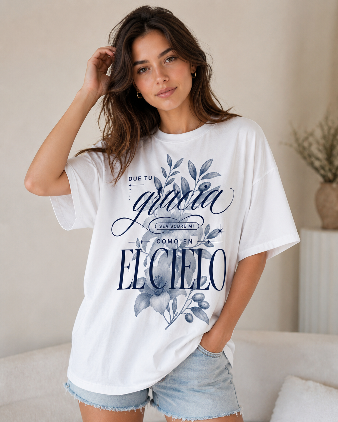 Gracia en el Cielo Oversized T-Shirt