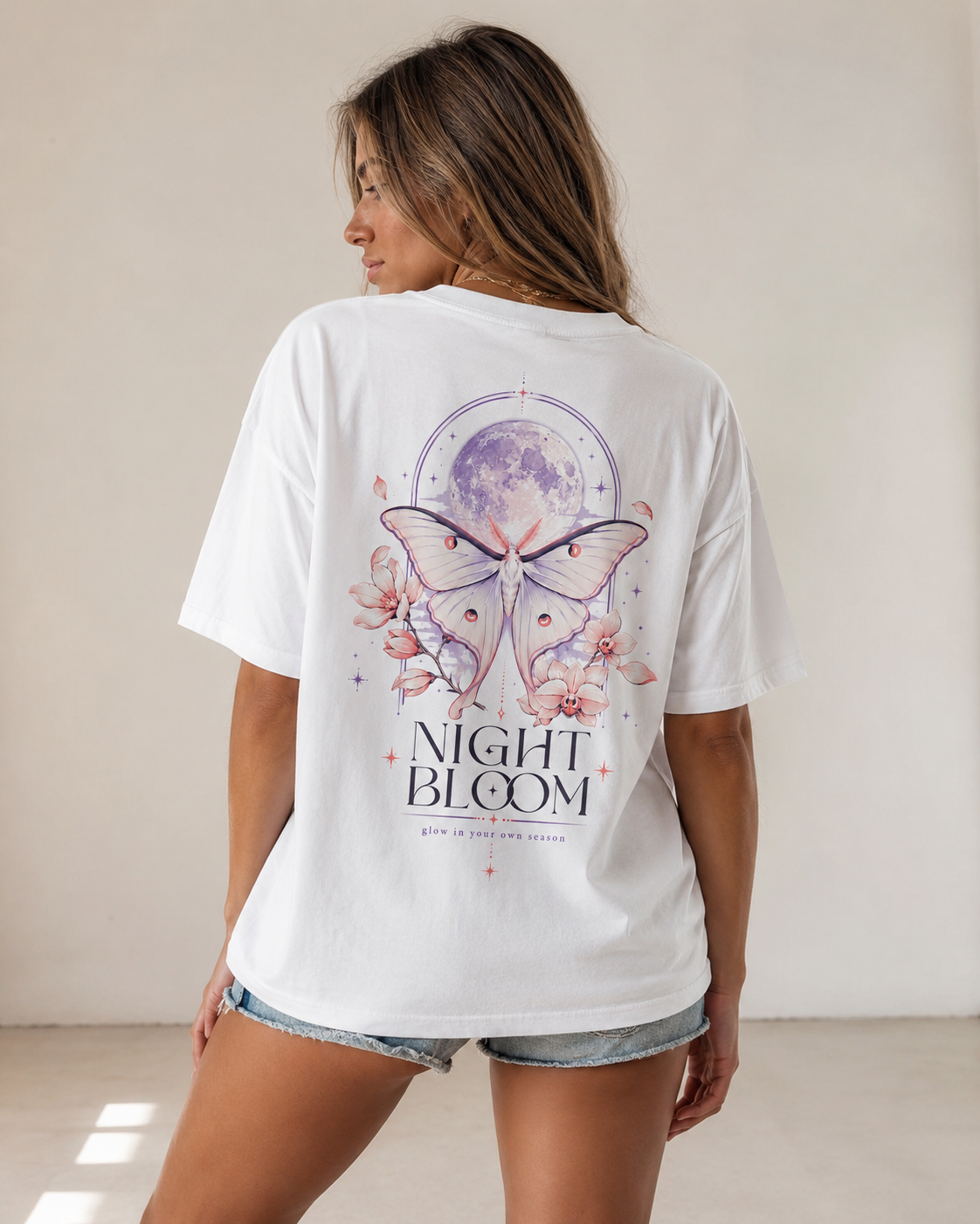 Night Bloom Oversized T-Shirt