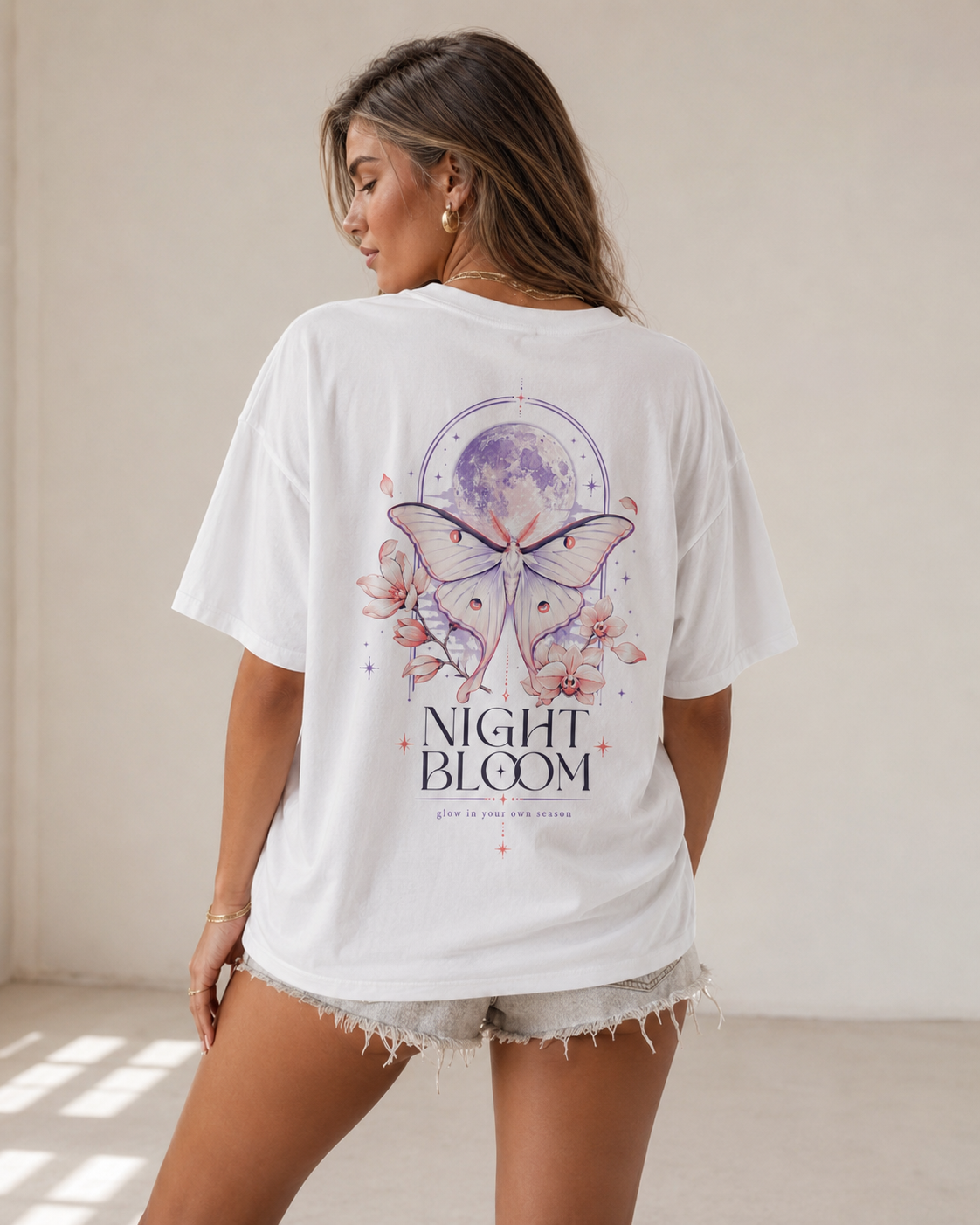 Night Bloom Oversized T-Shirt
