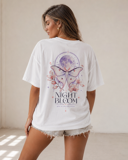 Night Bloom Oversized T-Shirt