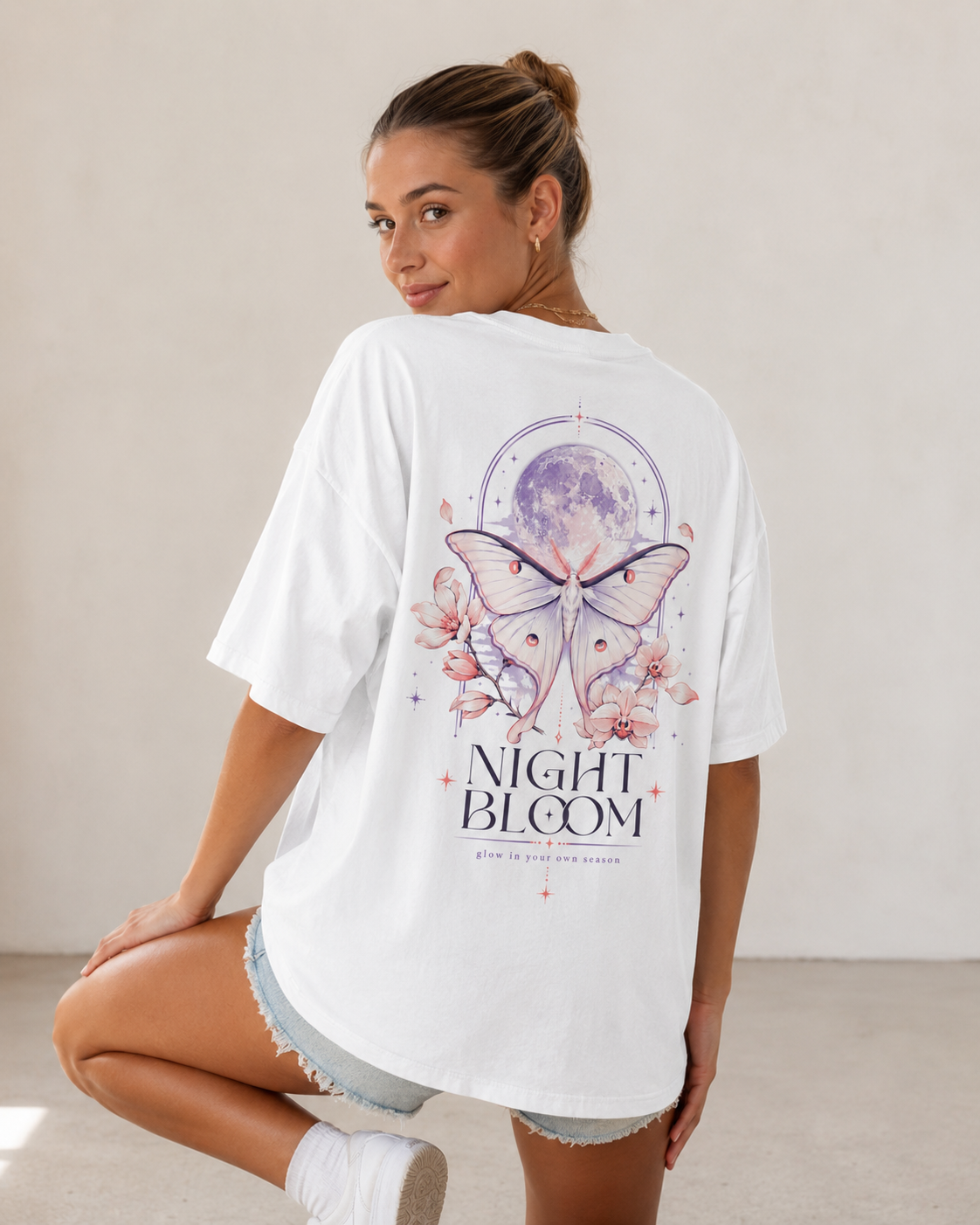 Night Bloom Oversized T-Shirt