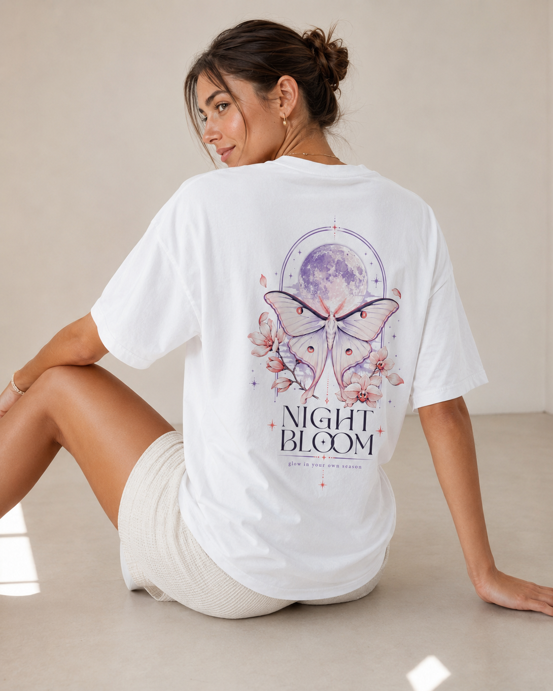 Night Bloom Oversized T-Shirt