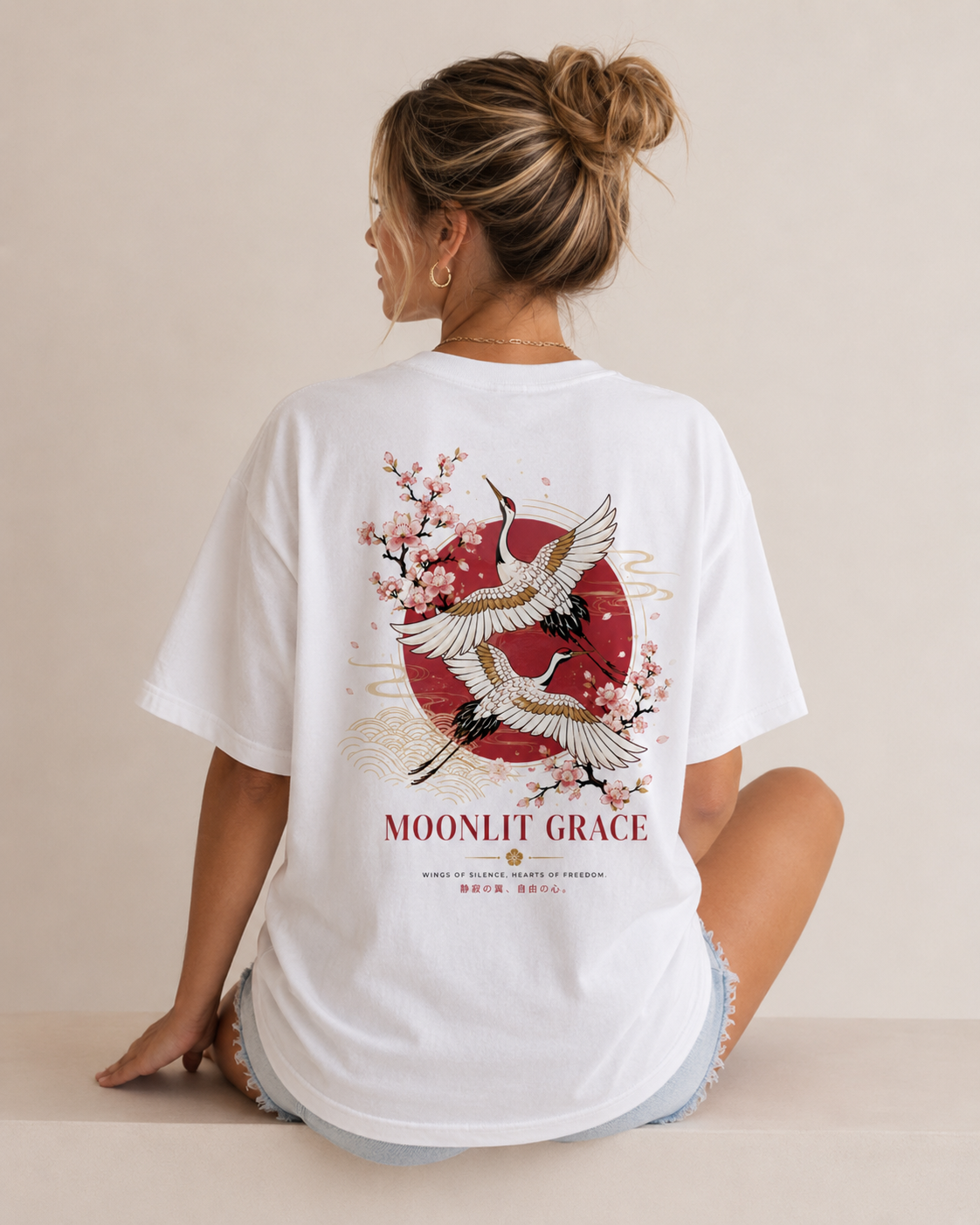 Moonlit Grace Oversized T-Shirt