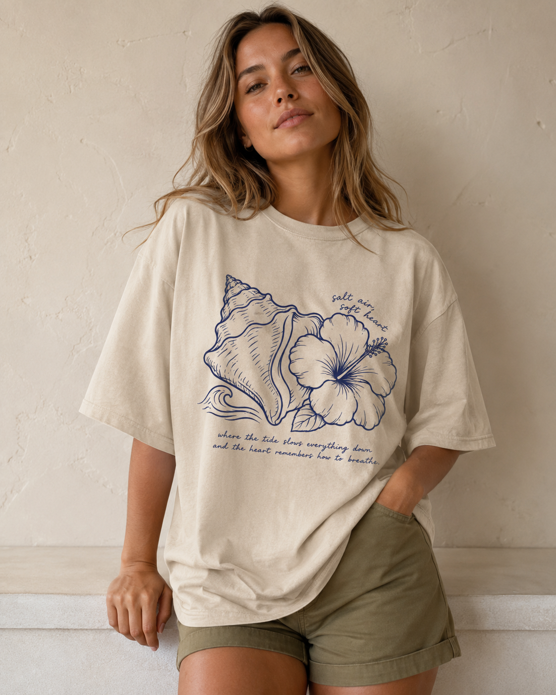 Salt Air Soft Heart Oversized T-Shirt