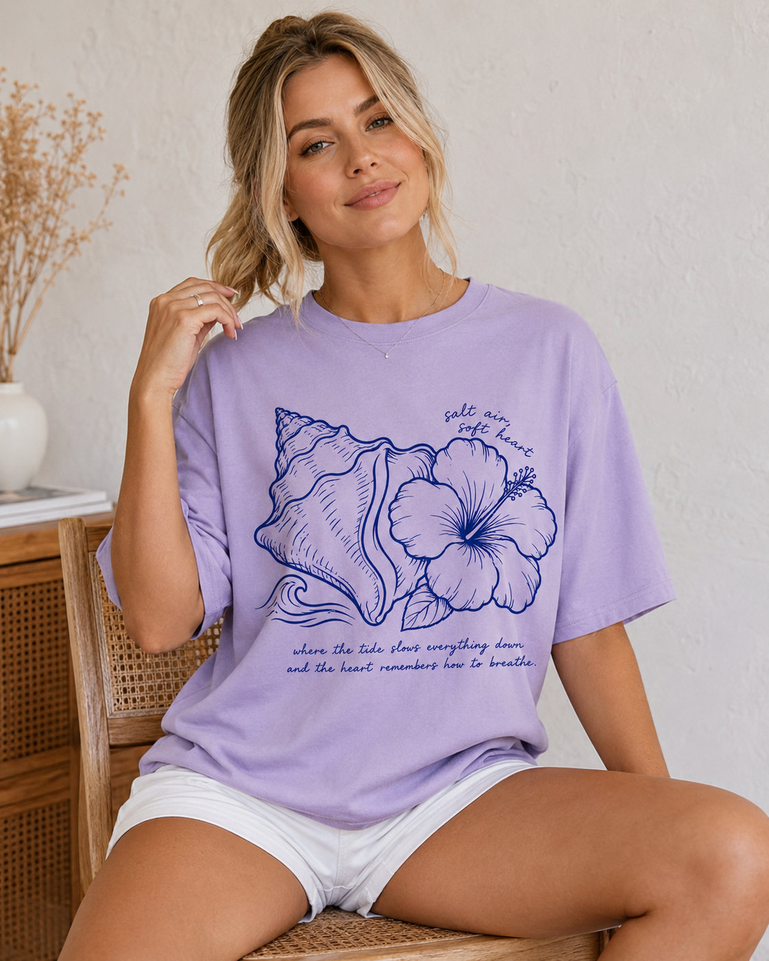 Salt Air Soft Heart Oversized T-Shirt
