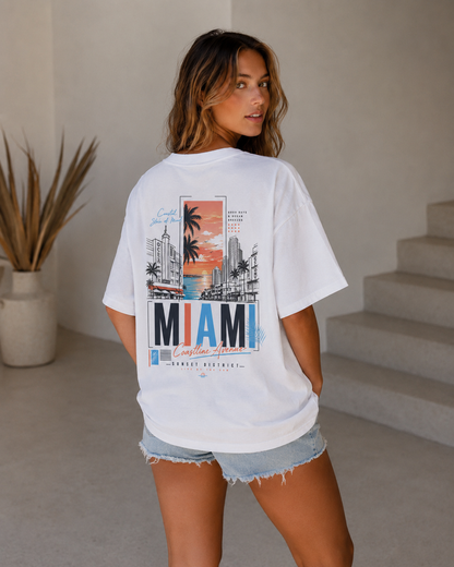 Miami Coastline Avenue Oversized T-Shirt