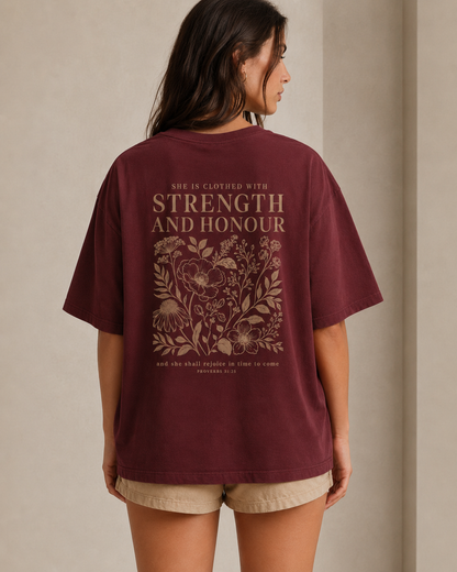 Strength And Honour Oversized T-Shirt
