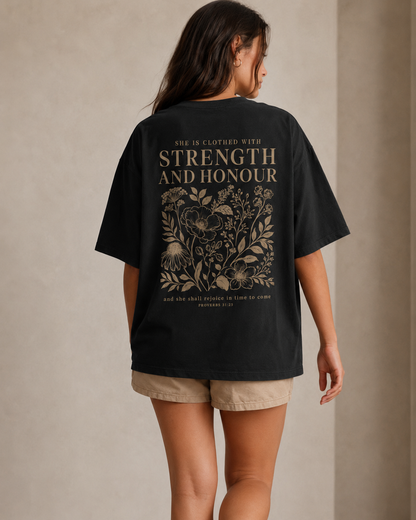 Strength And Honour Oversized T-Shirt