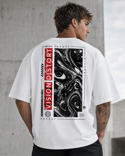 Vision Distort Men’s Oversized T-Shirt