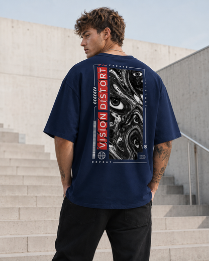 Vision Distort Men’s Oversized T-Shirt