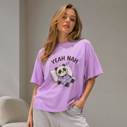 Yeah Nah Panda Babe Oversized T-Shirt