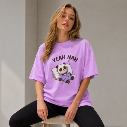 Yeah Nah Panda Babe Oversized T-Shirt