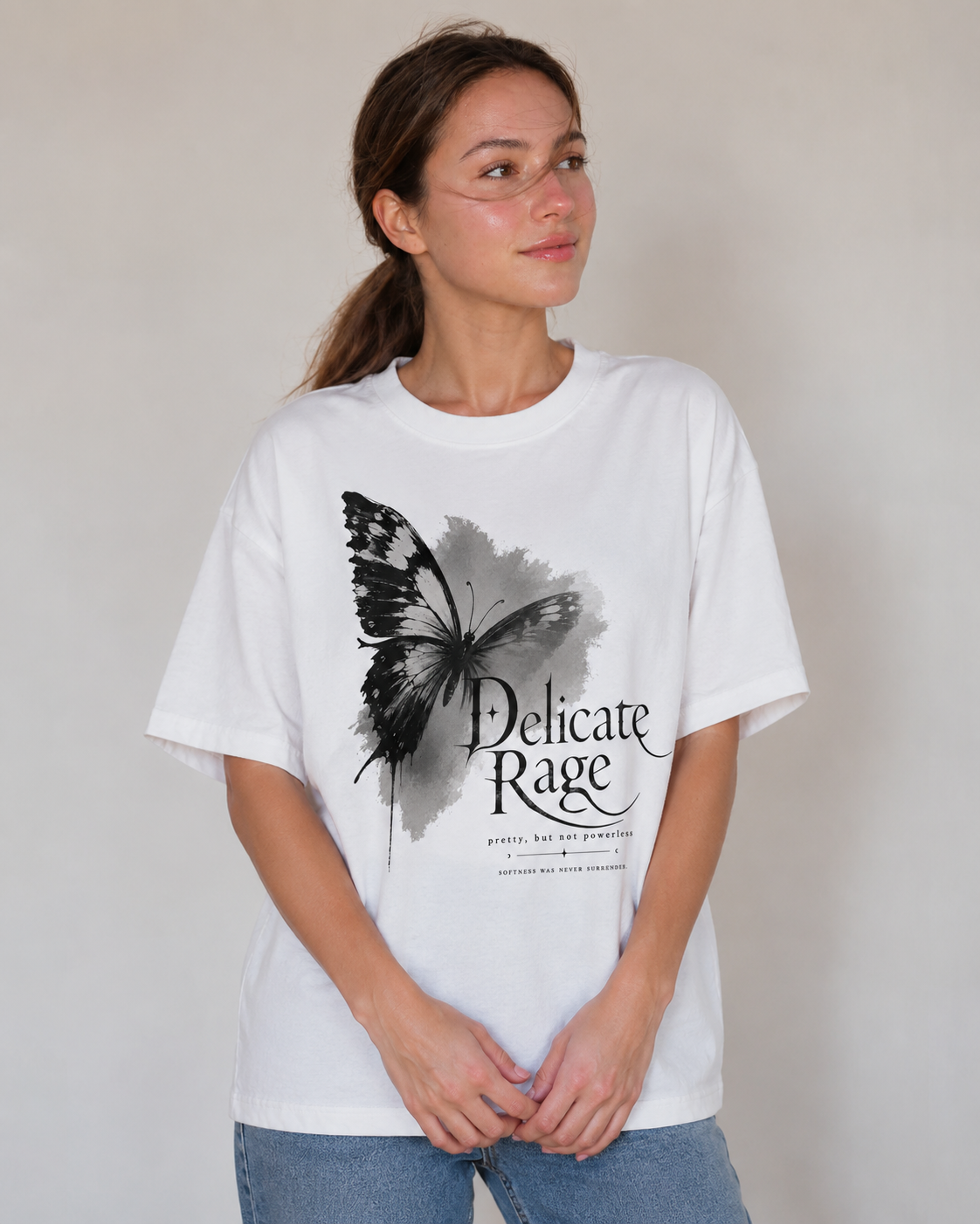 Delicate Rage Oversized T-Shirt