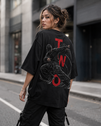 Motion Babe Oversized Back Print T-Shirt