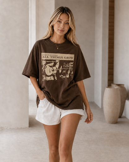 All Things Grow Babe Oversized T-Shirt