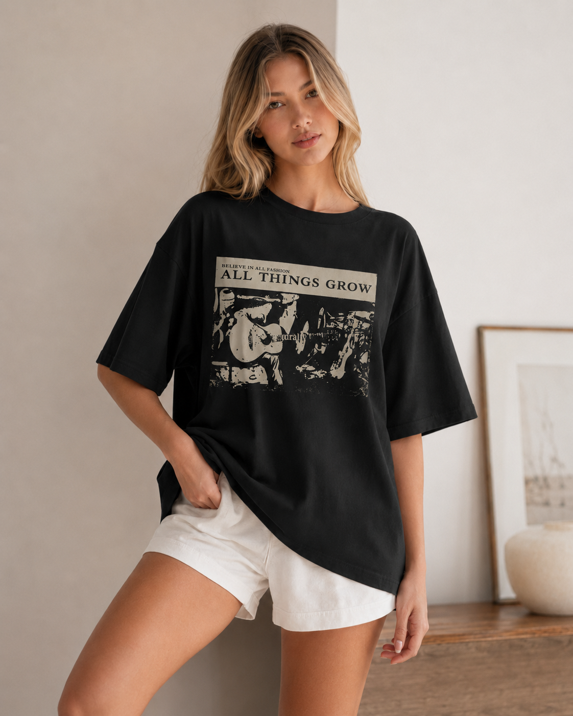 All Things Grow Babe Oversized T-Shirt
