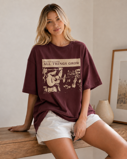 All Things Grow Babe Oversized T-Shirt