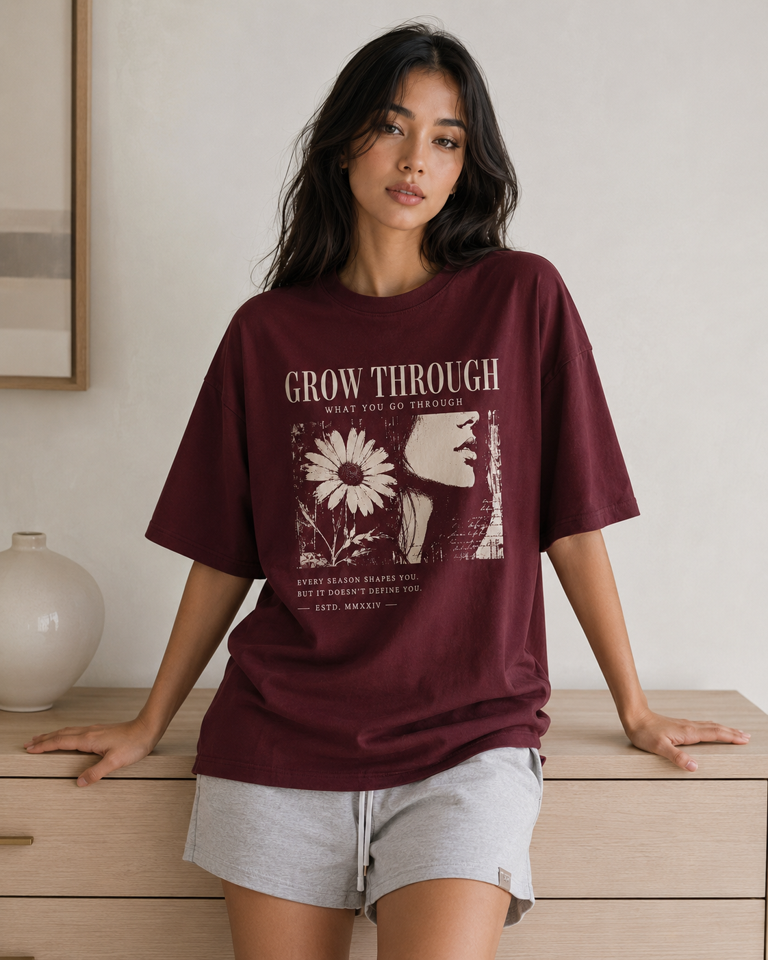 Grow Through Babe Oversized T-Shirt