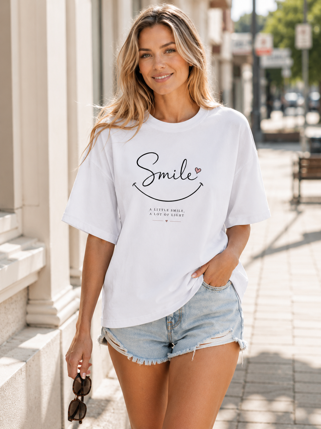 Little Smile Babe Oversized T-Shirt