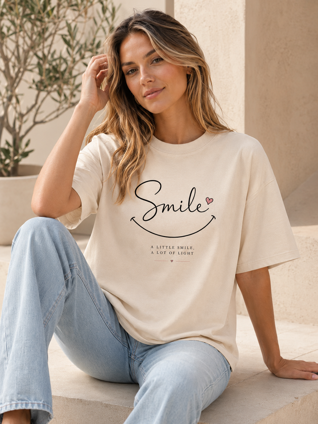 Little Smile Babe Oversized T-Shirt