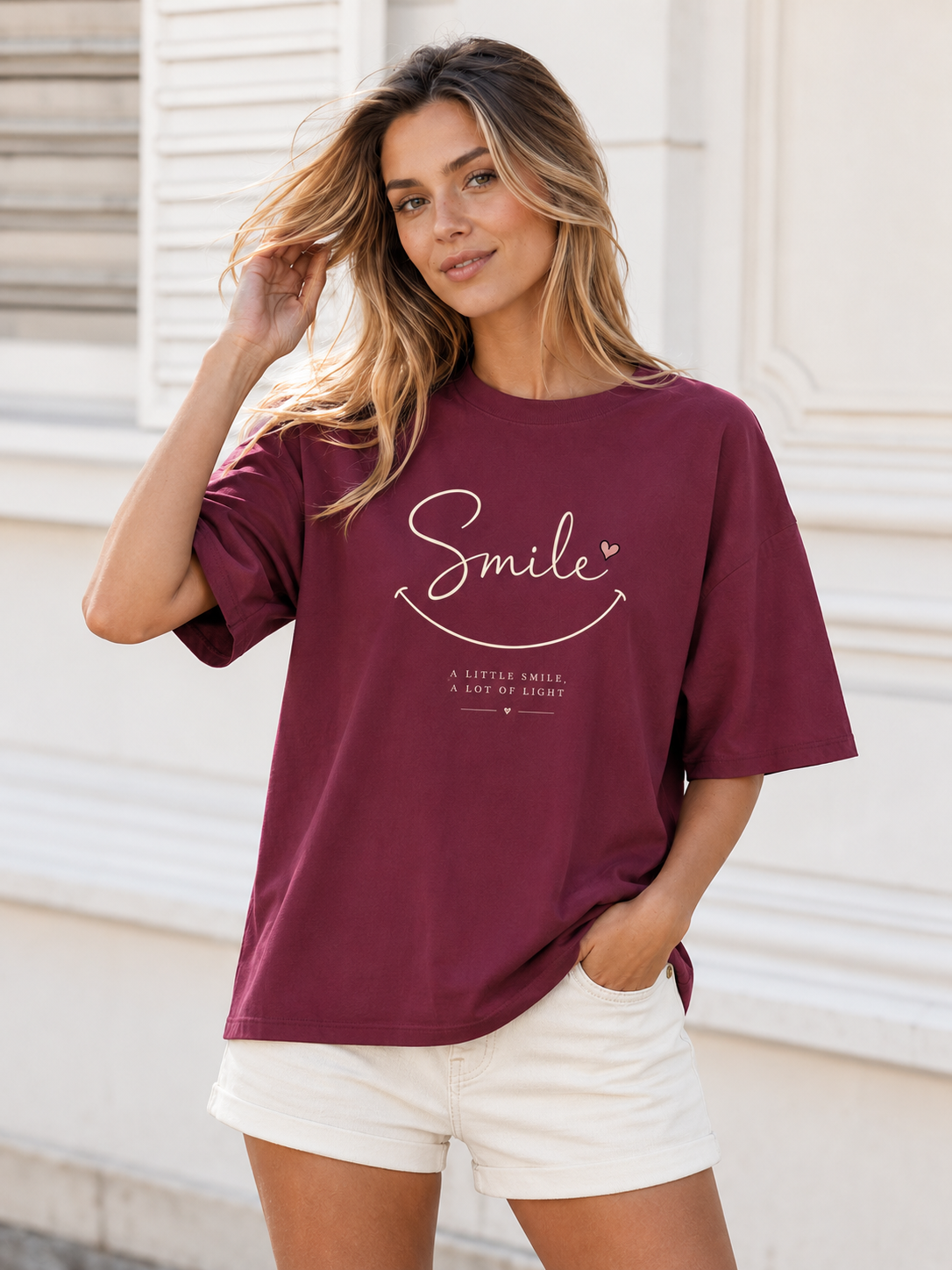 Little Smile Babe Oversized T-Shirt