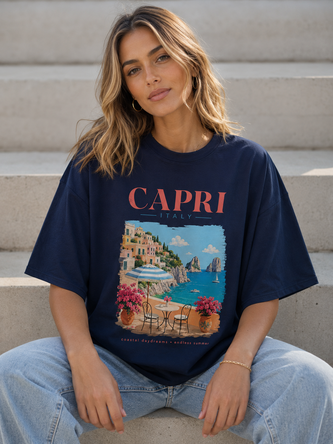 Capri Daydream Babe Oversized T-Shirt