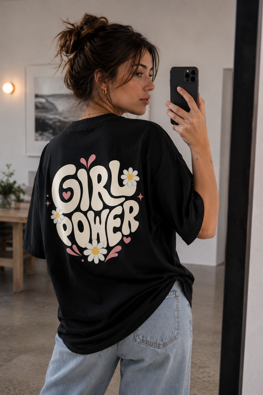 Girl Power Daisy Babe Oversized T-Shirt